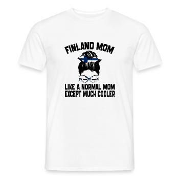 Finnland Mama wie eine normale Mama Muttertag 2024 - Männer T-Shirt - Weiß - Vorne - AI Model Male 178 dark (178cm)