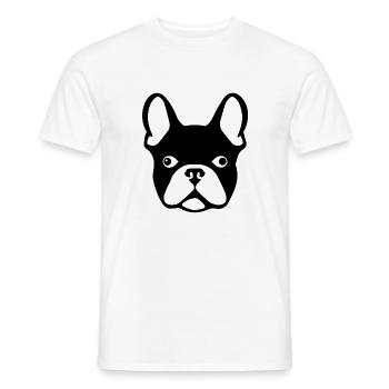 Französische Bulldogge - Männer T-Shirt - Weiß - Vorne - AI Model Male 178 dark (178cm)