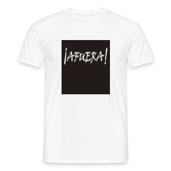 AFUERA - Männer T-Shirt - Weiß - Vorne - AI Model Male 178 dark (178cm)