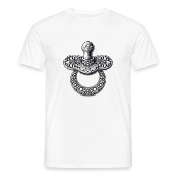 Schnuller - Männer T-Shirt - Weiß - Vorne - AI Model Male 178 dark (178cm)