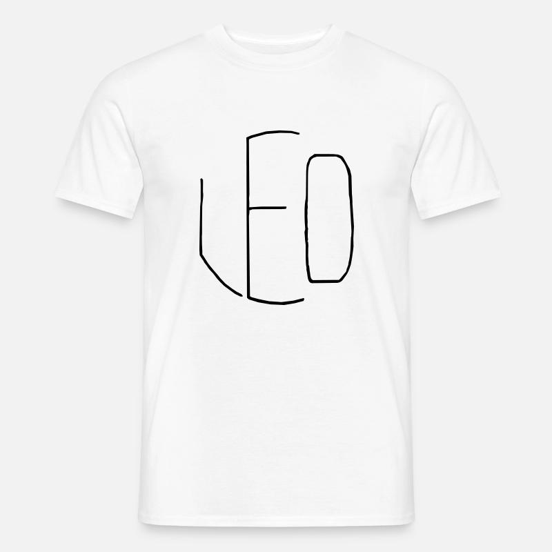 Leo - Männer T-Shirt - Weiß