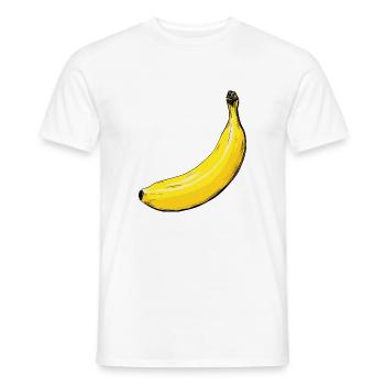 Banana - Men's T-Shirt - white - Front - AI Model Male 178 dark (178cm)