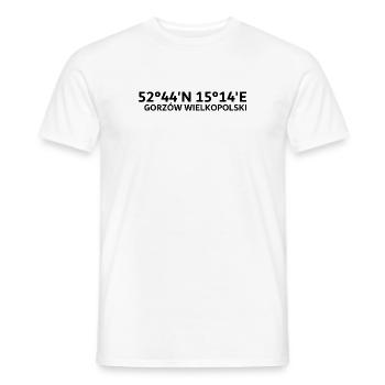 Gorzów Wielkopolski Coordonnées - T-shirt homme - blanc - Devant - AI Model Male 178 dark (178cm)