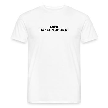 Löhne Koordinaten - Männer T-Shirt - Weiß - Vorne - AI Model Male 178 dark (178cm)