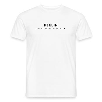Coordonnées de Berlin - T-shirt homme - blanc - Devant - AI Model Male 178 dark (178cm)