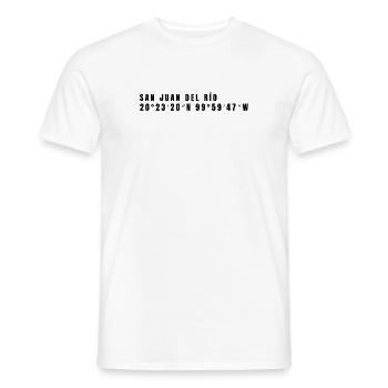 Coordonnées de Querétaro, Mexique - T-shirt homme - blanc - Devant - AI Model Male 178 dark (178cm)