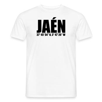 Jaén Coordinates - Men's T-Shirt - white - Front - AI Model Male 178 dark (178cm)