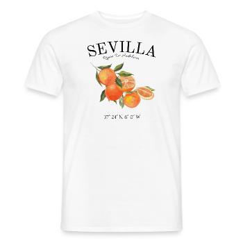 Séville - Espagne - Andalousie - España - T-shirt homme - blanc - Devant - AI Model Male 178 dark (178cm)