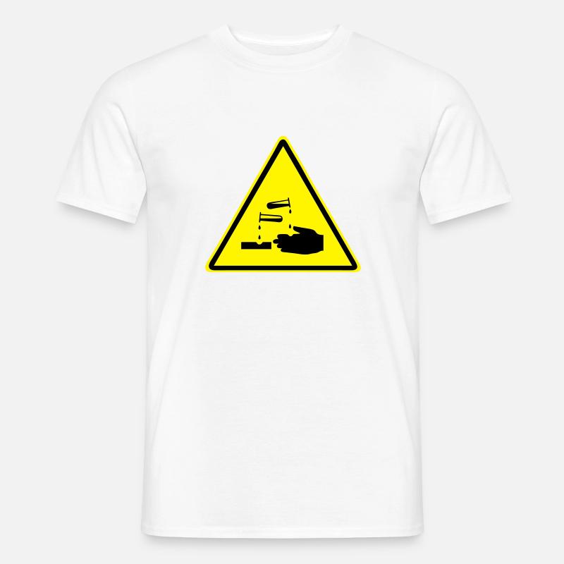 Vorsicht Ätzend! - Männer T-Shirt - Weiß