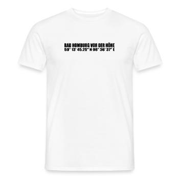 Bad Homburg vor der Höhe Koordinaten - Männer T-Shirt - Weiß - Vorne - AI Model Male 178 dark (178cm)