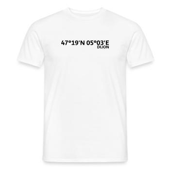 Dijon Koordinaten - Männer T-Shirt - Weiß - Vorne - AI Model Male 178 dark (178cm)