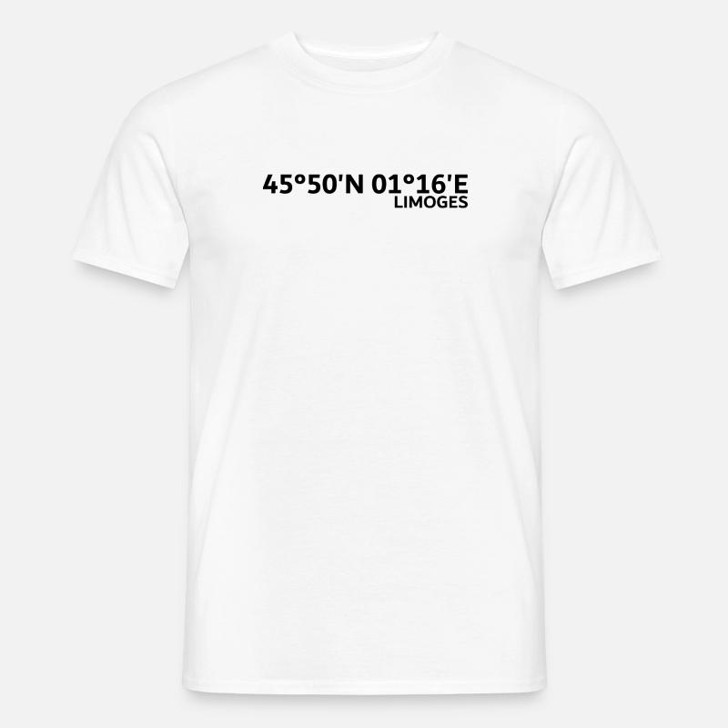 Limoges coordinates - Men's T-shirt - white