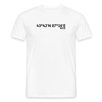 Nice coordinates - Men's T-Shirt - white - Front - AI Model Male 178 dark (178cm)