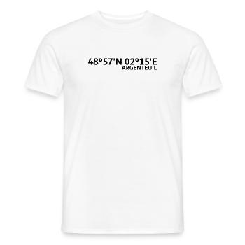 Argenteuil Koordinaten - Männer T-Shirt - Weiß - Vorne - AI Model Male 178 dark (178cm)