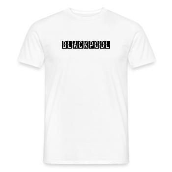Blackpool Flughafentafel - Männer T-Shirt - Weiß - Vorne - AI Model Male 178 dark (178cm)