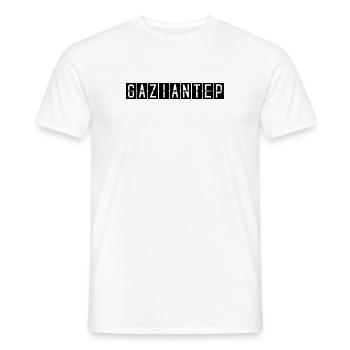 Panneau de l’aéroport de Gaziantep - T-shirt homme - blanc - Devant - AI Model Male 178 dark (178cm)