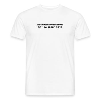 Bad Homburg vor der Höhe coordinates - Men's T-Shirt - white - Front - AI Model Male 178 dark (178cm)