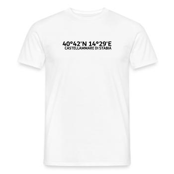Castellammare di Stabia coordinates - Men's T-Shirt - white - Front - AI Model Male 178 dark (178cm)