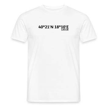 Coordonnées de Lecce - T-shirt homme - blanc - Devant - AI Model Male 178 dark (178cm)