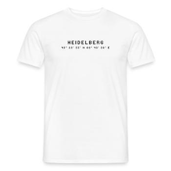 Coordonnées Heidelberg - T-shirt homme - blanc - Devant - AI Model Male 178 dark (178cm)