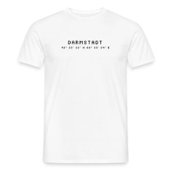 Coordonnées Darmstadt - T-shirt homme - blanc - Devant - AI Model Male 178 dark (178cm)