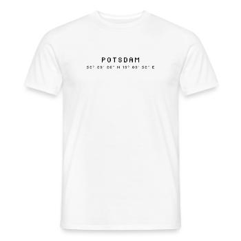 Coordonnées de Potsdam - T-shirt homme - blanc - Devant - AI Model Male 178 dark (178cm)