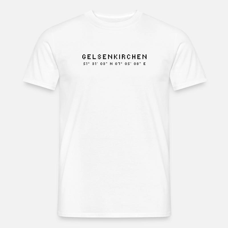 Gelsenkirchen coordinates - Men's T-Shirt - white