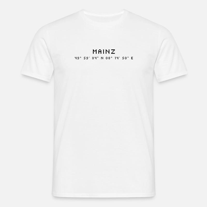 Mainz coordinates - Men's T-Shirt - white