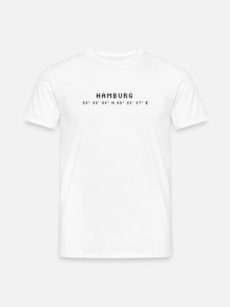 Hamburg coordinates - Men's T-Shirt - white