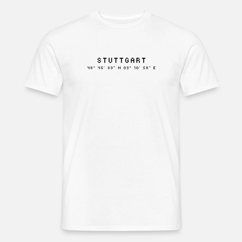 Stuttgart coordinates - Men's T-Shirt - white