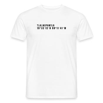 State of Mexico Mexico Coordinates - Men's T-Shirt - white - Front - AI Model Male 178 dark (178cm)