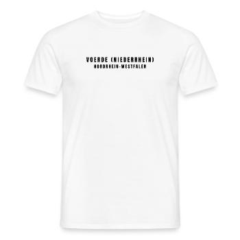 Voerde (Niederrhein) Nordrhein-Westfalen - Männer T-Shirt - Weiß - Vorne - AI Model Male 178 dark (178cm)