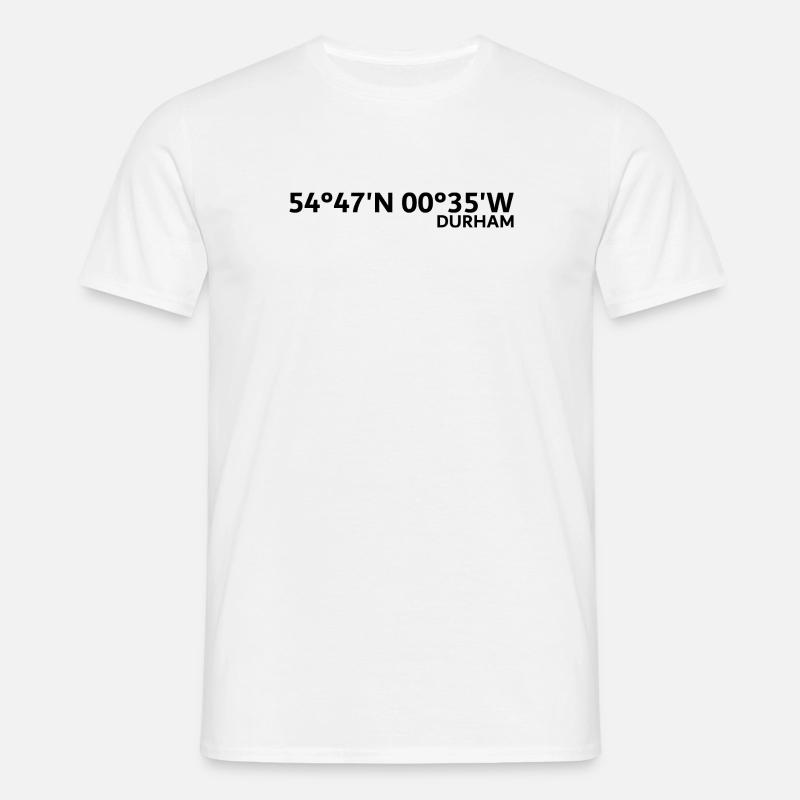Durham Coordinates - Men's T-Shirt - white