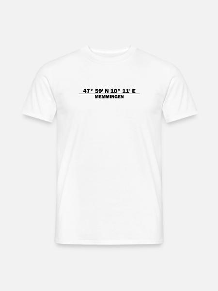 Memmingen coordinates - Men's T-Shirt - white