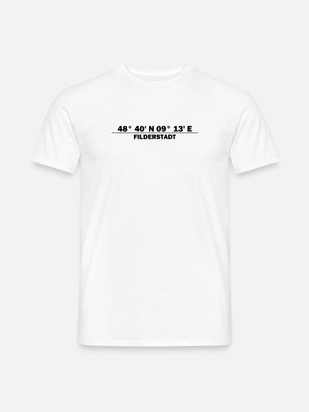 Filderstadt coordinates - Men's T-Shirt - white
