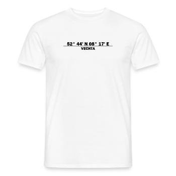 Coordonnées Vechta - T-shirt homme - blanc - Devant - AI Model Male 178 dark (178cm)