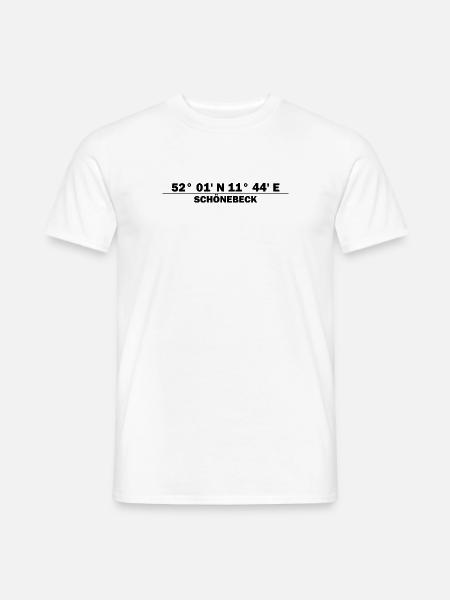 Schönebeck coordinates - Men's T-Shirt - white