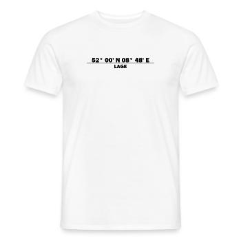 Lage Koordinaten - Männer T-Shirt - Weiß - Vorne - AI Model Male 178 dark (178cm)