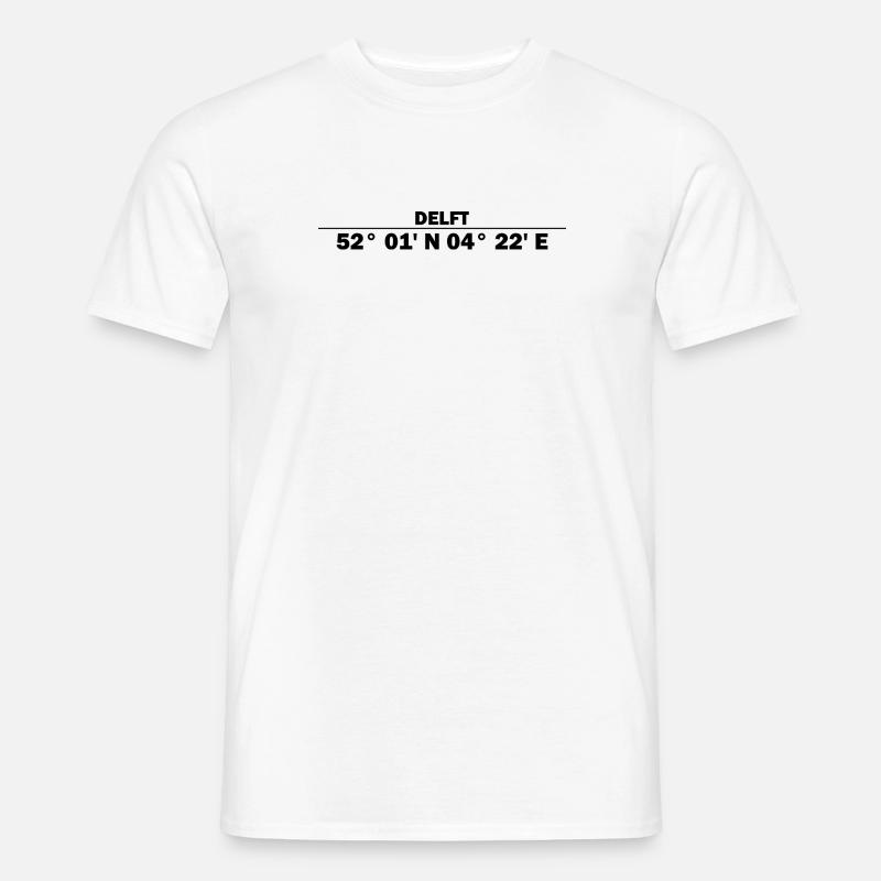Delft coordinates - Men’s T-shirt - white