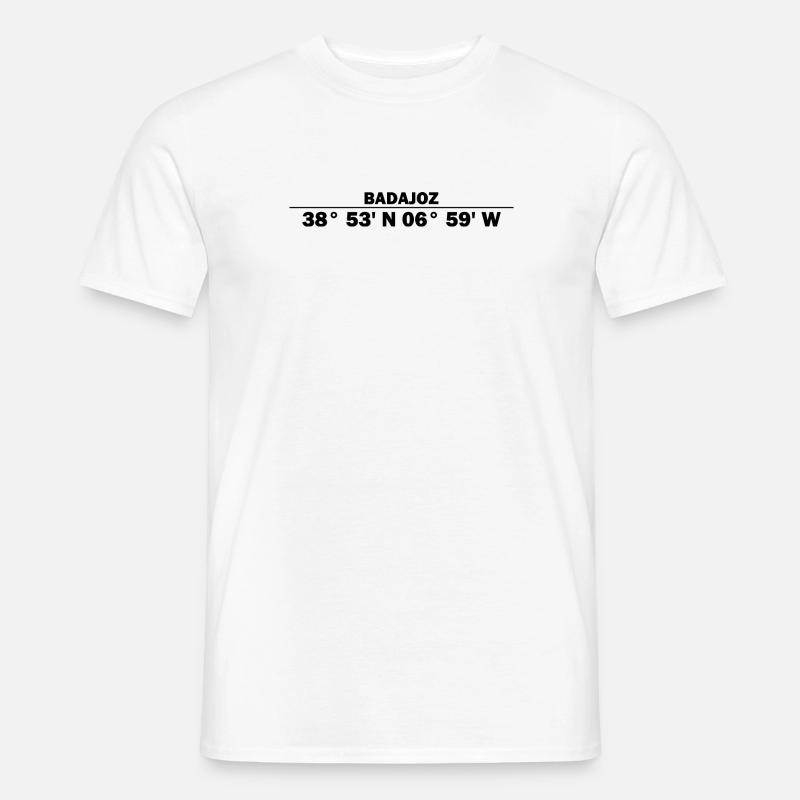 Badajoz coordinates - Men's T-shirt - white