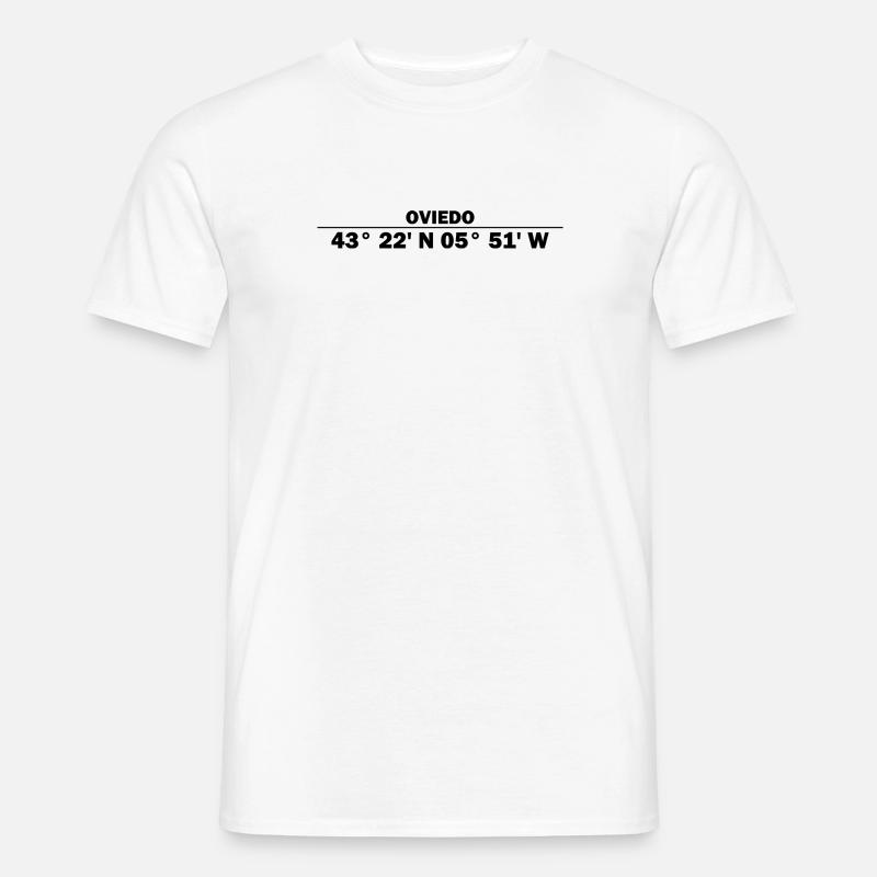 Oviedo coordinates - Men's T-Shirt - white