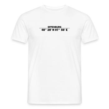 Offenburg Coordinates - Men's T-Shirt - white - Front - AI Model Male 178 dark (178cm)