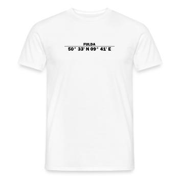 Fulda Koordinaten - Männer T-Shirt - Weiß - Vorne - AI Model Male 178 dark (178cm)