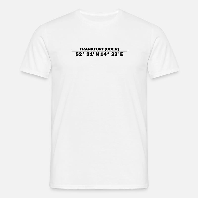Coordonnées Francfort-sur-l’Oder - T-shirt Homme - blanc