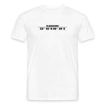 Elmshorn Koordinaten - Männer T-Shirt - Weiß - Vorne - AI Model Male 178 dark (178cm)