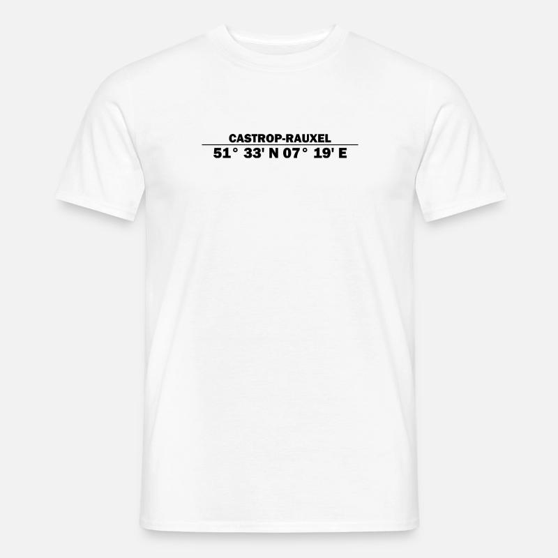 Castrop-Rauxel Coordinates - Men's T-Shirt - white