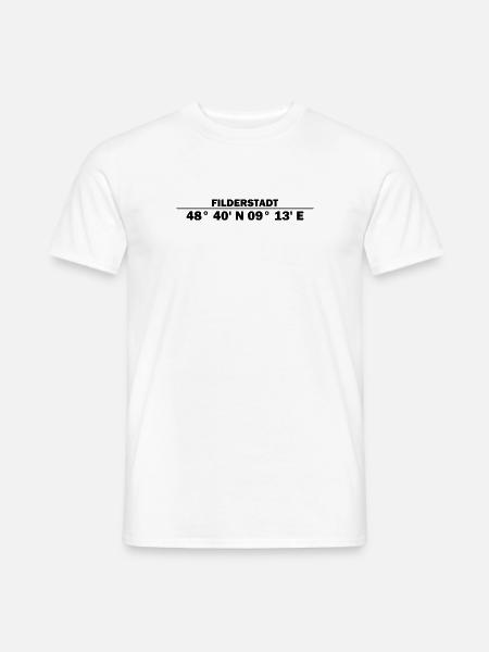 Filderstadt coordinates - Men's T-Shirt - white