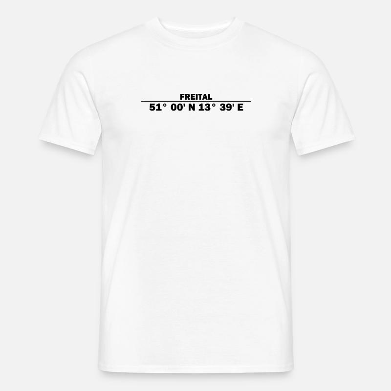 Freital coordinates - Men's T-Shirt - white