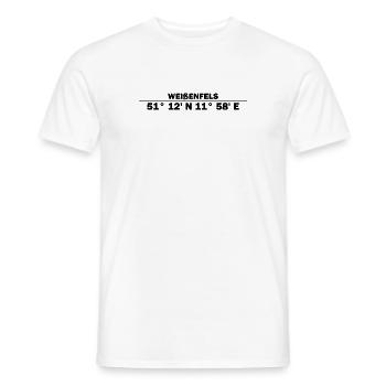 Weißenfels coordinates - Men's T-Shirt - white - Front - AI Model Male 178 dark (178cm)