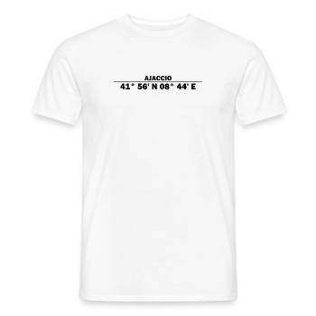 Ajaccio coordinates - Men's T-Shirt - white - Front - AI Model Male 178 dark (178cm)